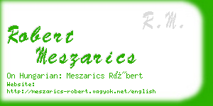 robert meszarics business card